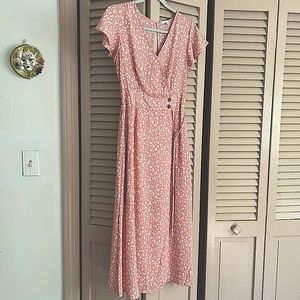 Light Pink Wrap Dress